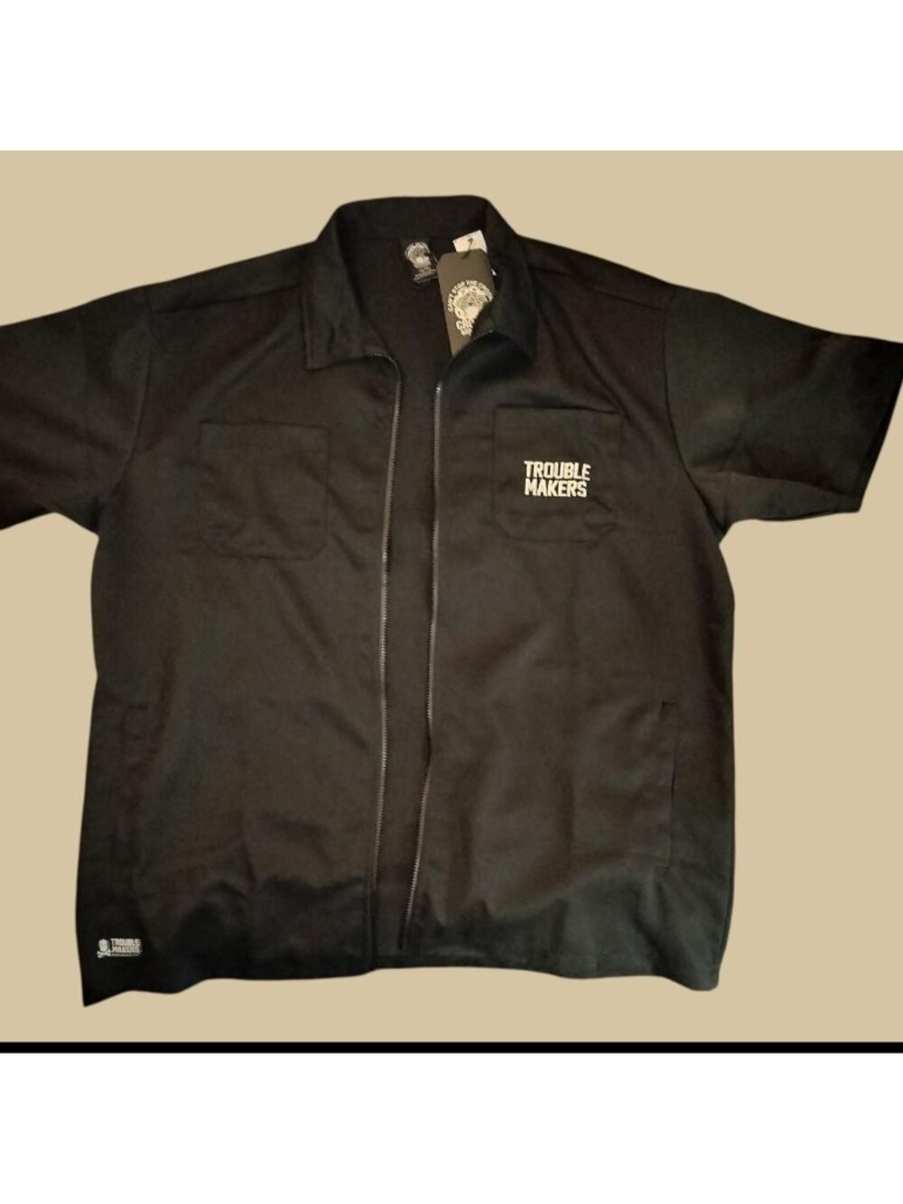 Crooks & Castles "Trouble Makers" Zip-Up Work Shirt Jacket